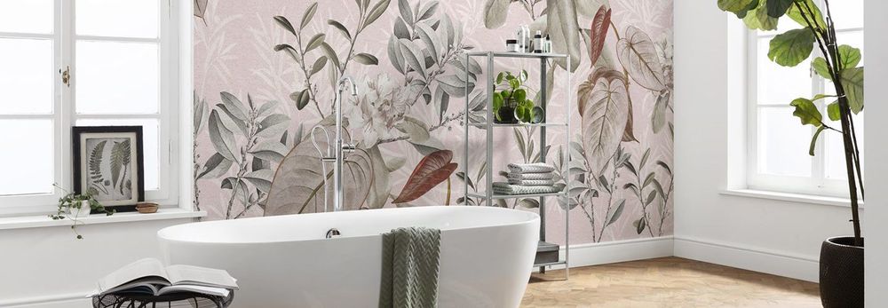 Carta da parati in bagno, ispirazioni di grande bellezza 